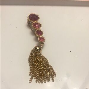 Sarah Coventry Gold and Pink brooch